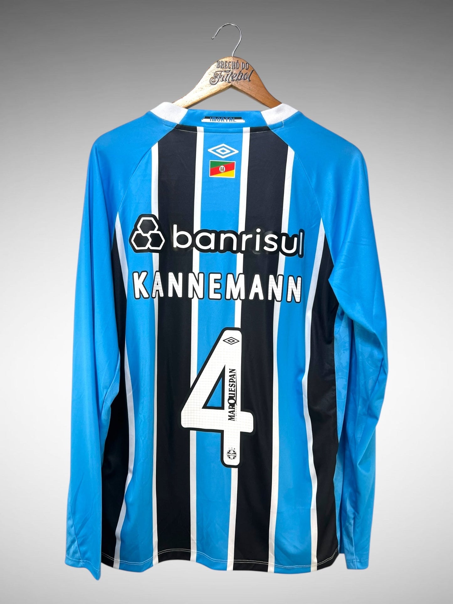 Grêmio 2025 Primeira Camisa Tam G N 4 Kannemann Mangas Longas.