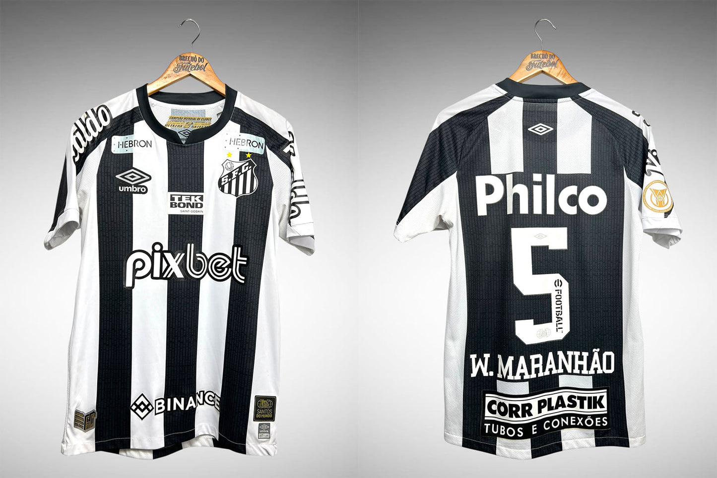 Santos 2022 Segunda Camisa Tam M Nº5 W.Maranhão.