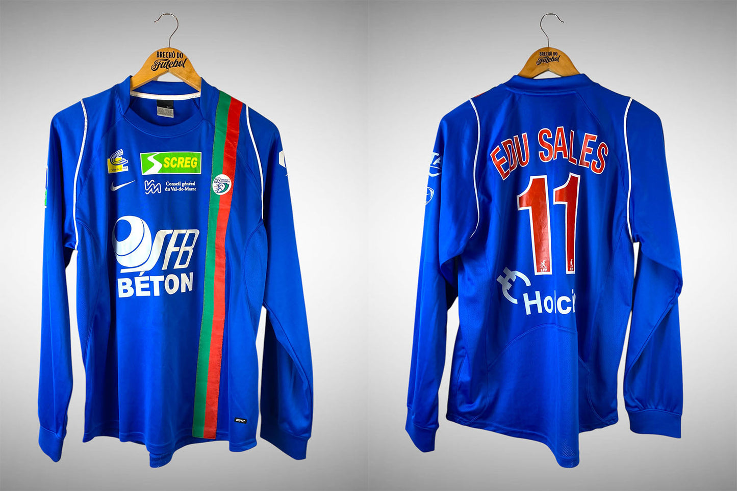 Créteil-Lusitanos 2006 Primeira Camisa Tam M Mangas Longas N# 11 Edu Sales.