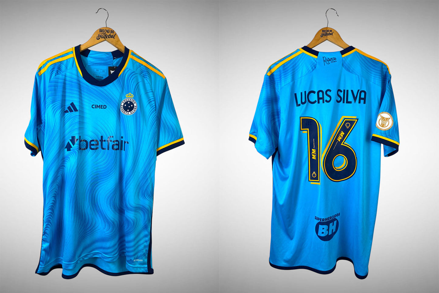 Cruzeiro 2023 Terceira Camisa Tam GG Nº 16 Lucas Silva.