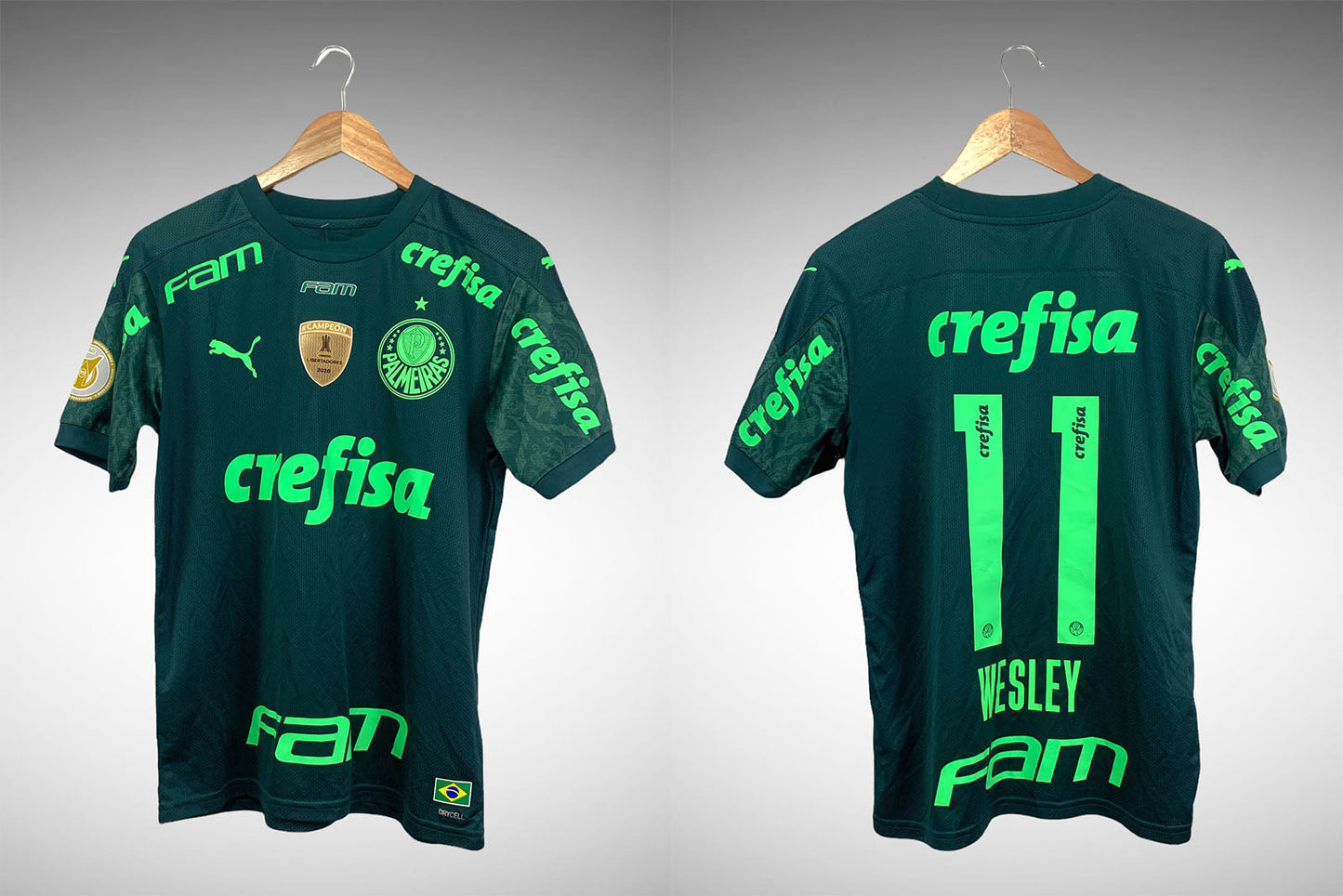 Palmeiras 2021 Terceira Camisa Tam P. Nº11 Wesley.
