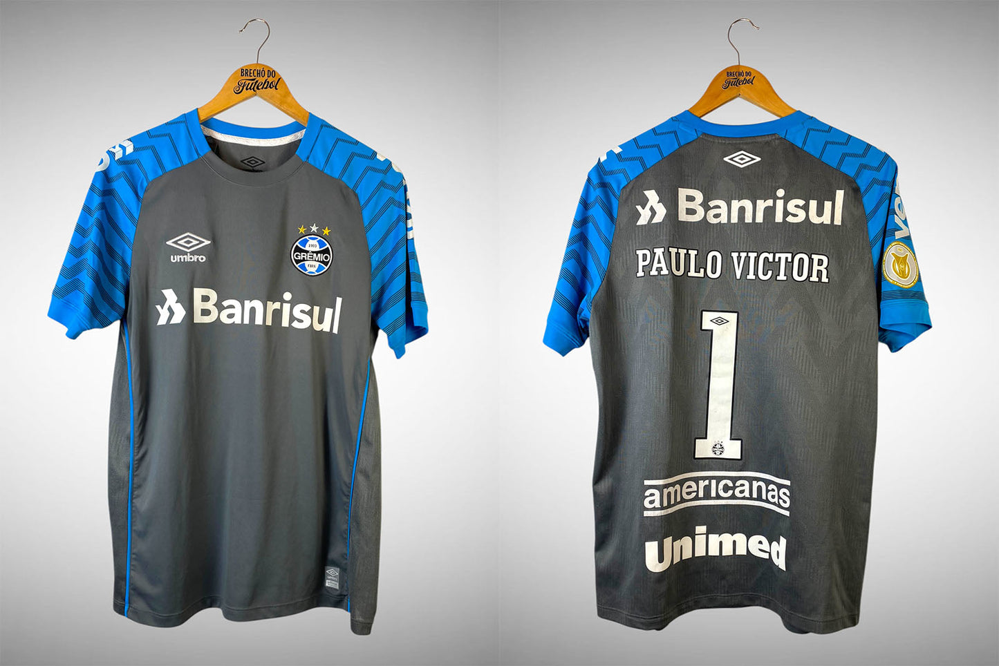 Grêmio 2021 Camisa de Goleiro Tam M N# 1 P. Victor.