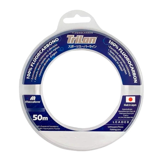 Linha mazzaferro trilon leader 100% fluorcarbono - 0,40mm - 21,7lb - 9,8kg - 50 metros