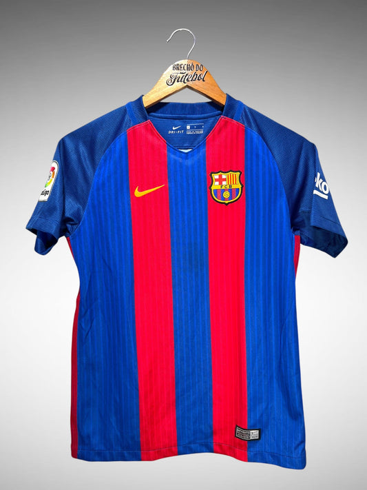 Barcelona 2016 Primeira Camisa Tam 14 anos Infantil.