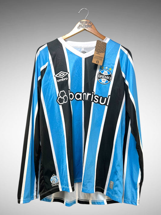 Grêmio 2024 Primeira Camisa Tam G N 3 Geromel Mangas Longas.