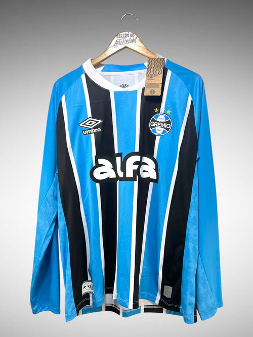 Grêmio 2025 Primeira Camisa Tam G N 4 Kannemann Mangas Longas.