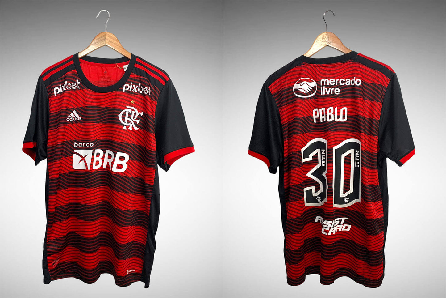 Flamengo 2022 Primeira Camisa Tam GG Nº30 Pablo.