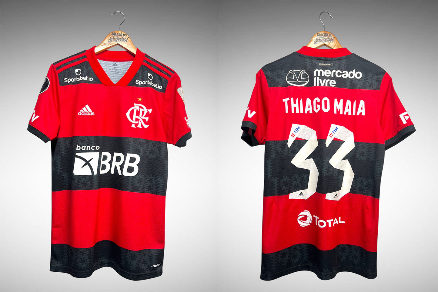 Flamengo 2021 Primeira Camisa Tam P Nº33 Thiago Maia.