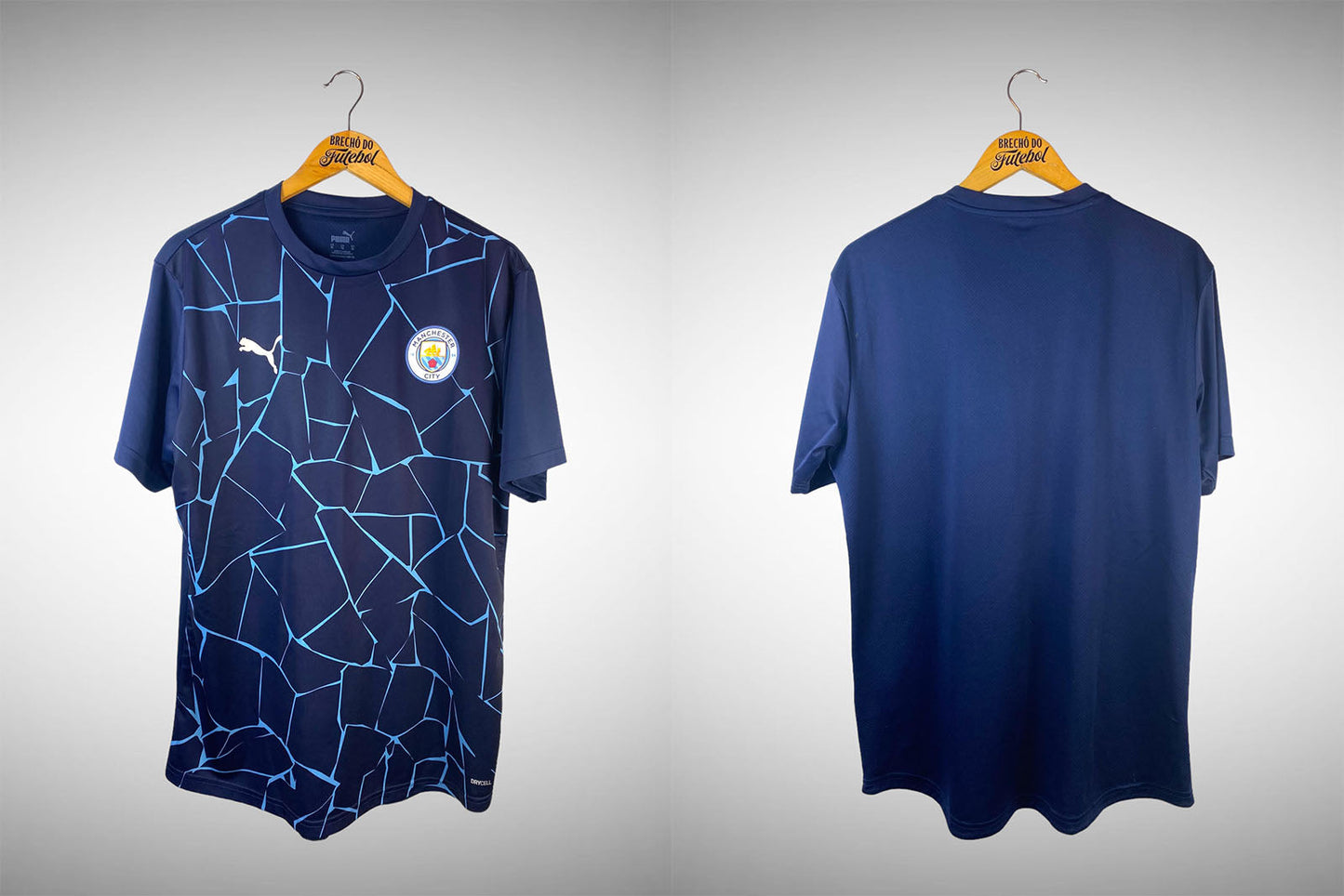 Manchester City 2020 Camisa de Aquecimento Tam Gg.