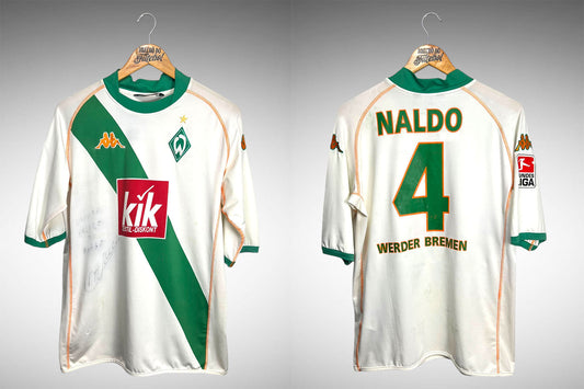 Werder Bremen 2004 Segunda Camisa Tam 3G N 4 Naldo.