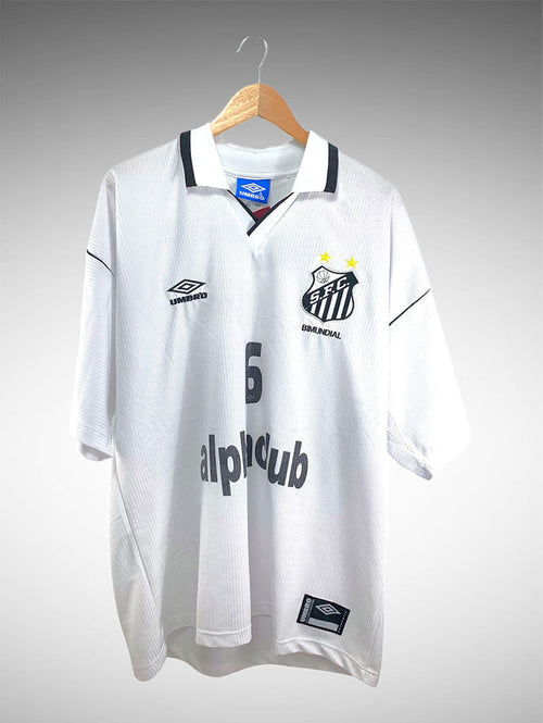 Santos 2000 Primeira Camisa Tam Gg N# 6 Marcio Santos.