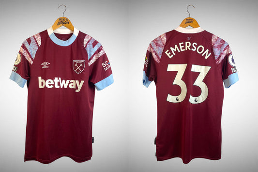 West Ham 2022 Primeira Camisa Tam P N# 33 Emerson.