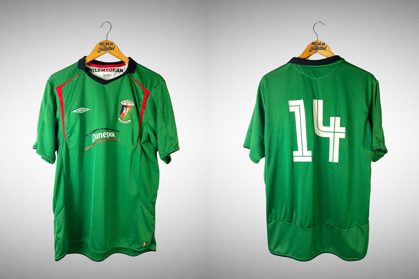 Glentoran 2006 Primeira Camisa Tam Gg N# 14.