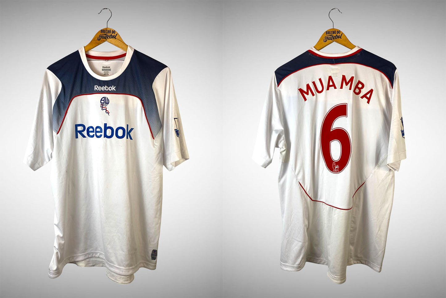 Bolton 2008 Primeira Camisa Tam 3g N# 6 Muamba.