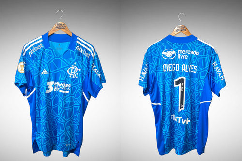 Flamengo 2022 Camisa de Goleiro Tam G Nº1 Diego Alves.