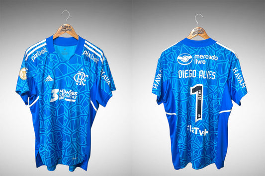 Flamengo 2022 Camisa de Goleiro Tam G Nº1 Diego Alves.