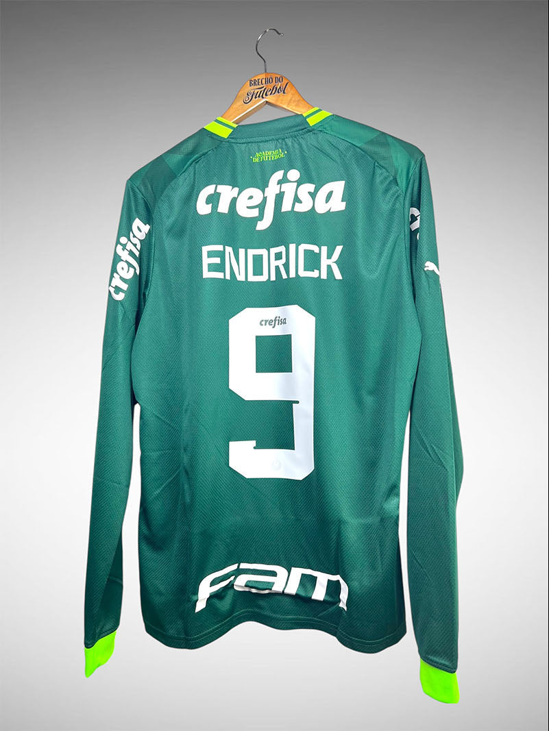 Palmeiras 2023 Primeira Camisa Tam G Nº 9 Endrick Mangas Longas.