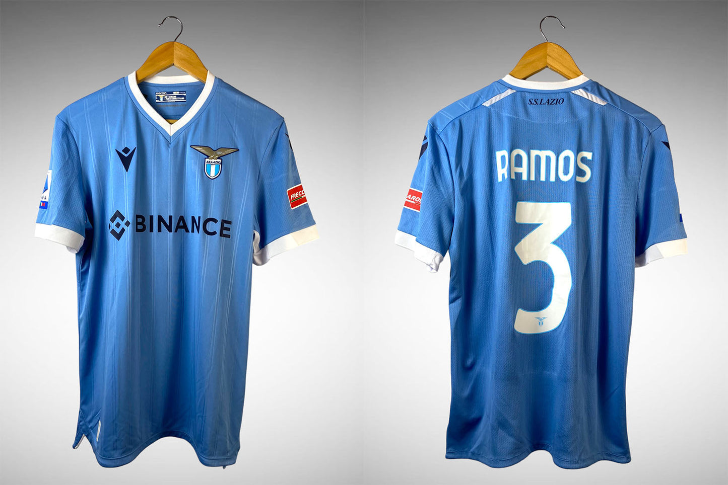 Lazio 2021 Primeira Camisa Tam M N# 3 Ramos.