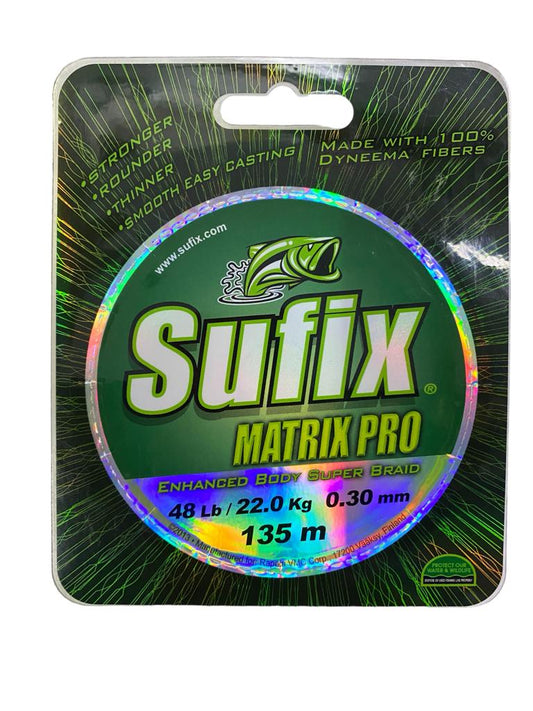 Linha multifilamento matrix pro (4x 100% dyneema) 0,30mm – 135 metros – sufix