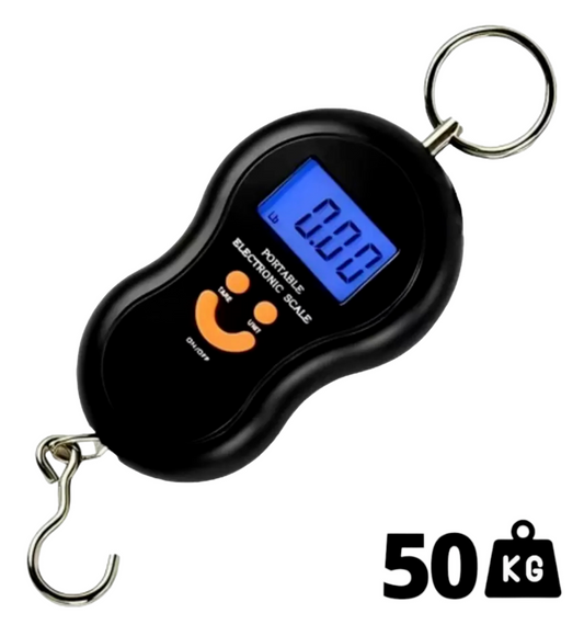 Balança portátil digital com gancho para pesca bagagem mala até 50kg