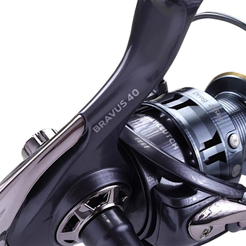 Molinete bravus 40 pesca brasil - 4+1 rolamentos (ambidestro)