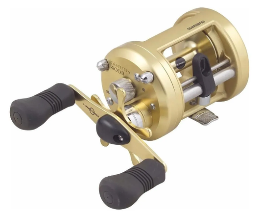 Carretilha perfil alto shimano calcutta 400b – (manivela direita)