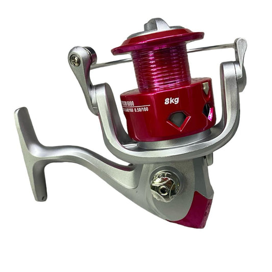 Molinete deyu harpoon 6000 - 3 rolamentos - capacidade 0.35 - 200 mts. (ambidestro) - cor rosa