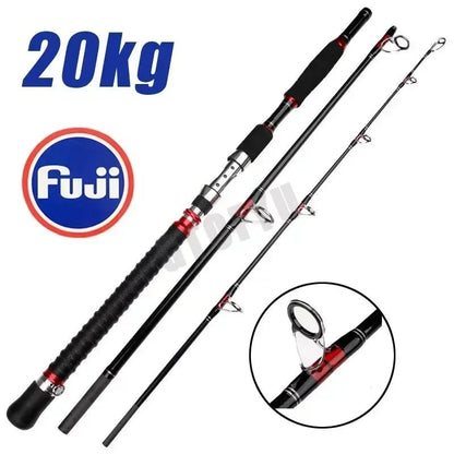 Vara de Pesca para Molinete 3 Seções Fuji Carbono 36T 2.1m