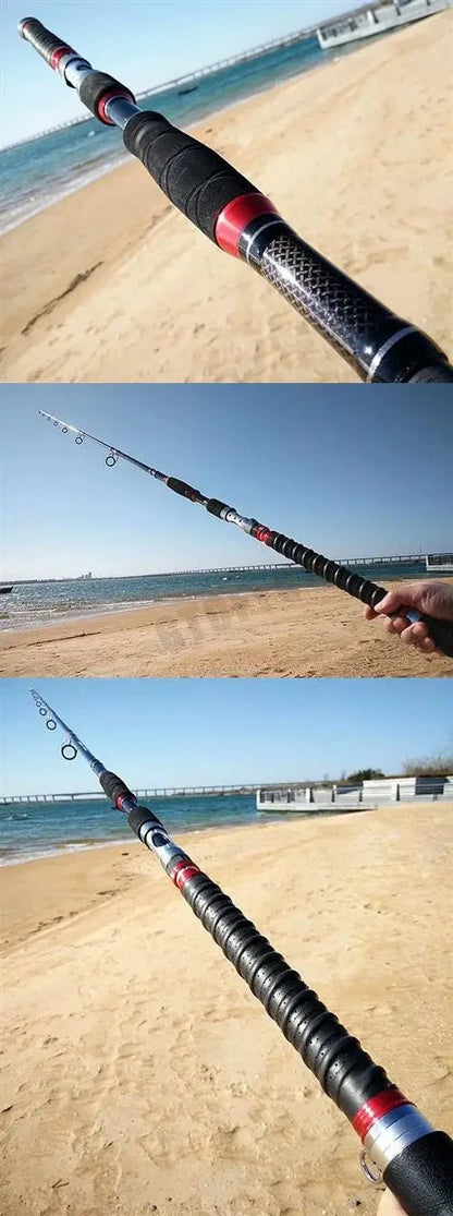 Vara de Pesca para Molinete 3 Seções Fuji Carbono 36T 2.1m