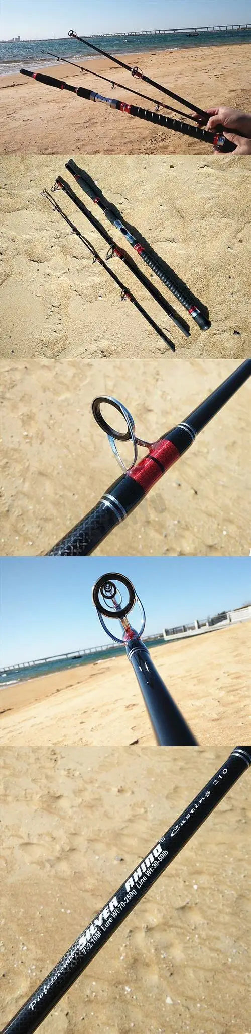 Vara de Pesca para Molinete 3 Seções Fuji Carbono 36T 2.1m