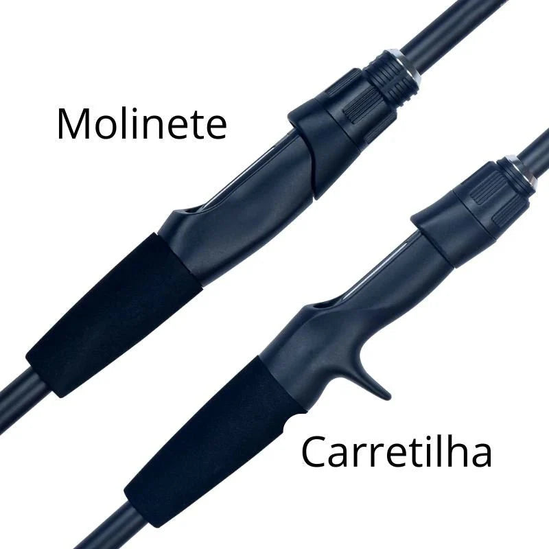Vara de Pesca para Molinete/Carretilha PHISHGER Travel Carbon 99% FAST