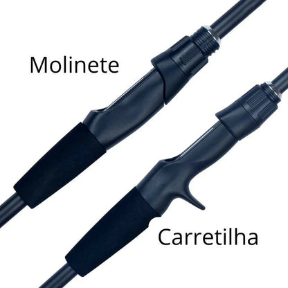 Vara de Pesca para Molinete/Carretilha PHISHGER Travel Carbon 99% FAST