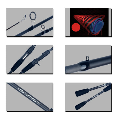 Vara de Pesca para Molinete/Carretilha PHISHGER Travel Carbon 99% FAST